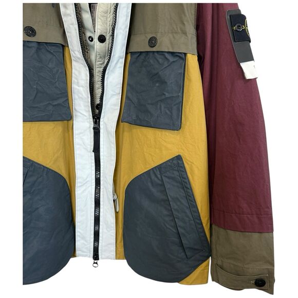 STONE ISLAND Tri-Color Jacket In Mustard Size L - Picture 3 of 15